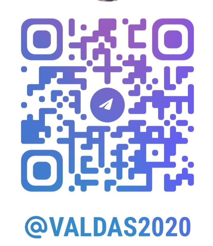 QR код Telegram @valdas2020